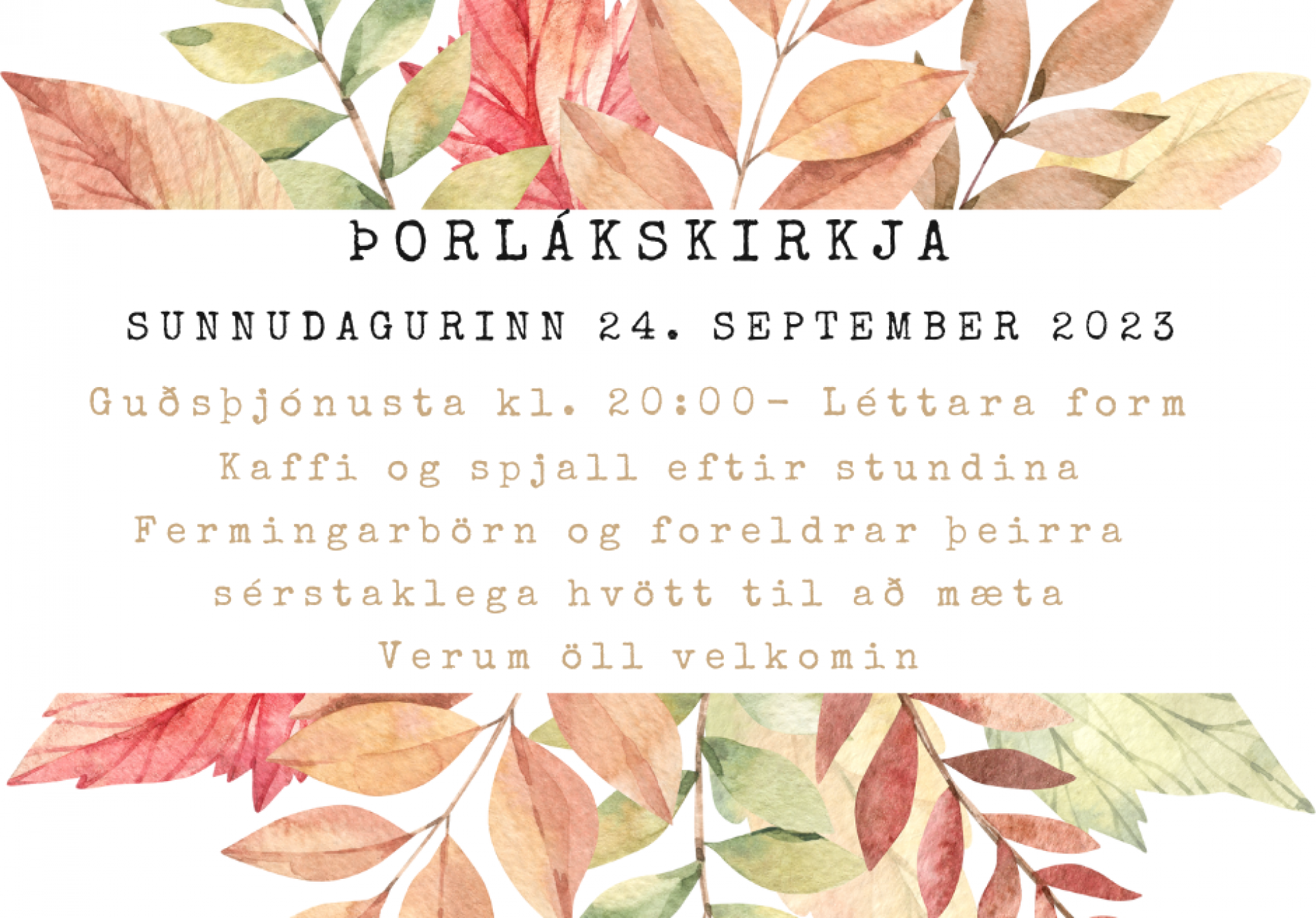 Guðsþjónusta í Þorlákskirkju